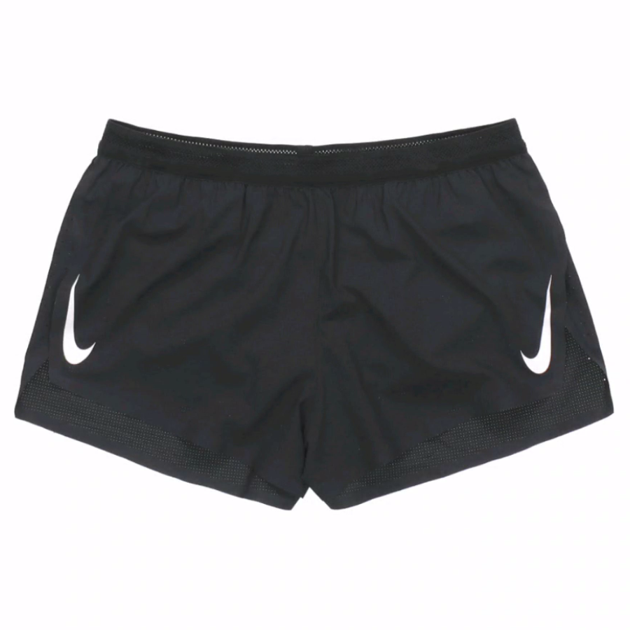 Nike AEROSWIFT 撞色Logo松紧极简运动休闲短裤 男款 黑色