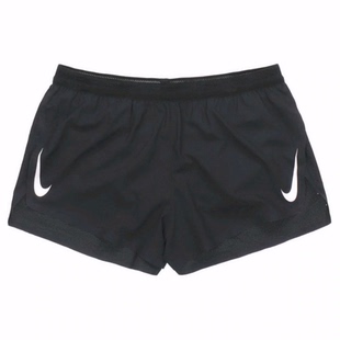 Nike AEROSWIFT 撞色Logo松紧极简运动休闲短裤 男款 黑色