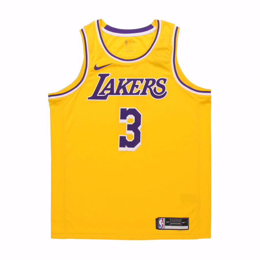 Nike NBA SW球迷版 戴维斯 3号篮球背心 男款 黄色