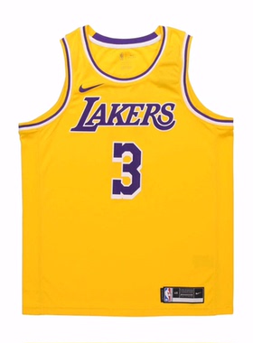 Nike NBA SW球迷版 戴维斯 3号篮球背心 男款 黄色