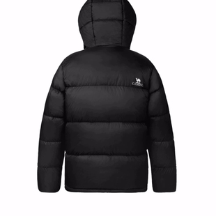 CAMEL骆驼 火山 暖绒系列 连帽羽绒服 男女同款 M13CR07089幻影黑