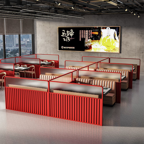 矮隔断半墙铁艺长虹玻璃过道屏风