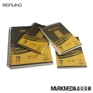 进口 FABRIANO飞碧纳90g素描本单面封胶线圈竖版横版A2A3A4A5