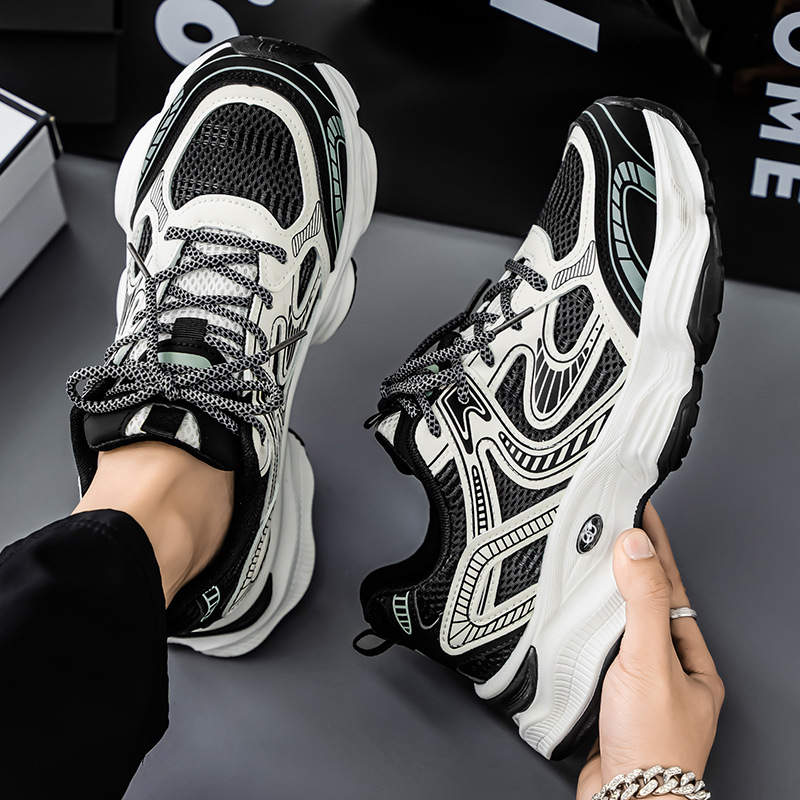 2025春季男鞋新款透气网面鞋子男