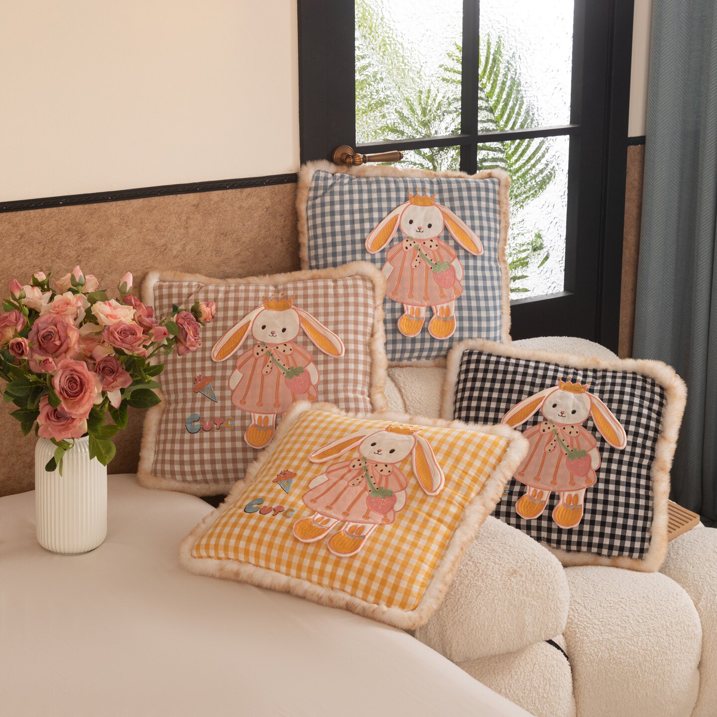 全棉多功能抱枕被子两用二合一车用午睡空调盖被毯ins风卡通可爱