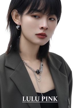 美式小众设计ins中性风高级感项链国潮冷淡风粗链情侣男女锁骨链