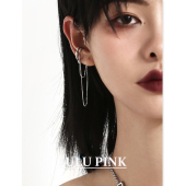 美式 小众设计ins冷淡风耳夹潮酷流苏链条无耳洞耳挂高级感耳骨夹