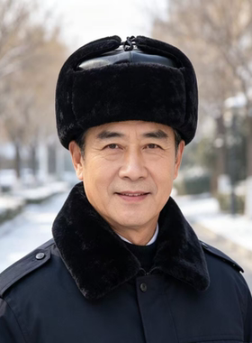 复古PU皮面雷锋帽男士冬季护耳帽东北严寒防寒棉帽子
