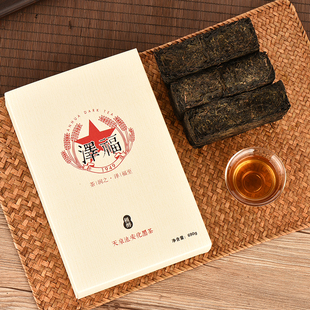 黑茶 湖南安化特级手筑茯砖茶 天泉池[泽福1949]金花一级690g