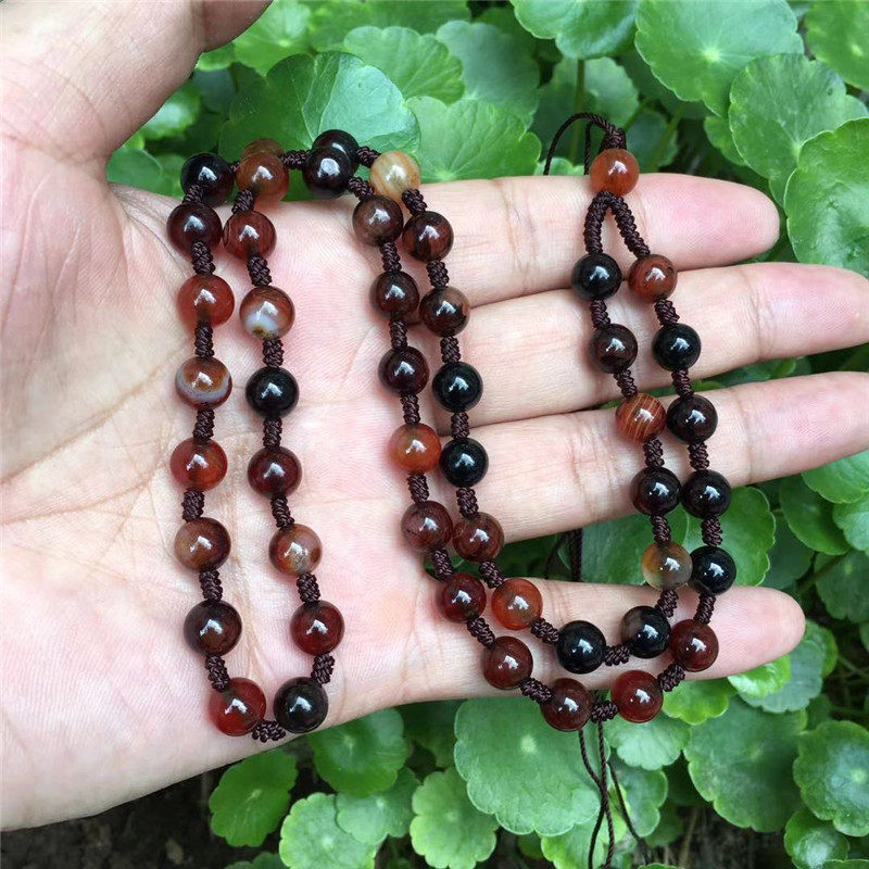 梦幻玛瑙圆珠链吊坠绳玉石挂件绳翡翠玉佩男女玉坠项链毛衣链配绳