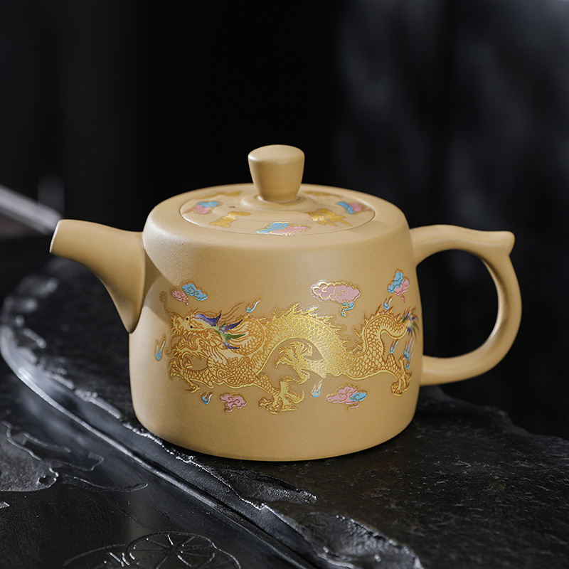 凤鸣壶黄段泥变色紫砂壶泡茶壶