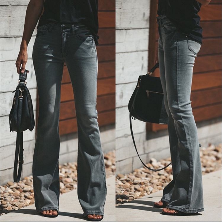 Women girls female jeans flare trousers  bodycon tight在类目 女装/女士精品, 牛仔裤中 - 来自Buy2taobao.com提供专业的淘宝代购服务