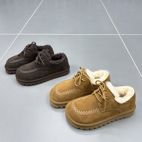 真皮羊毛雪地靴女2025冬季新款