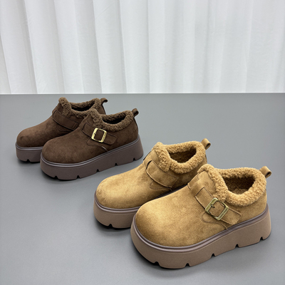 羊毛加绒勃肯鞋女2025冬季新款