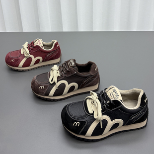 真皮加绒阿甘鞋女2025冬季新款圆头厚底保暖防滑舒适百搭休闲棉鞋