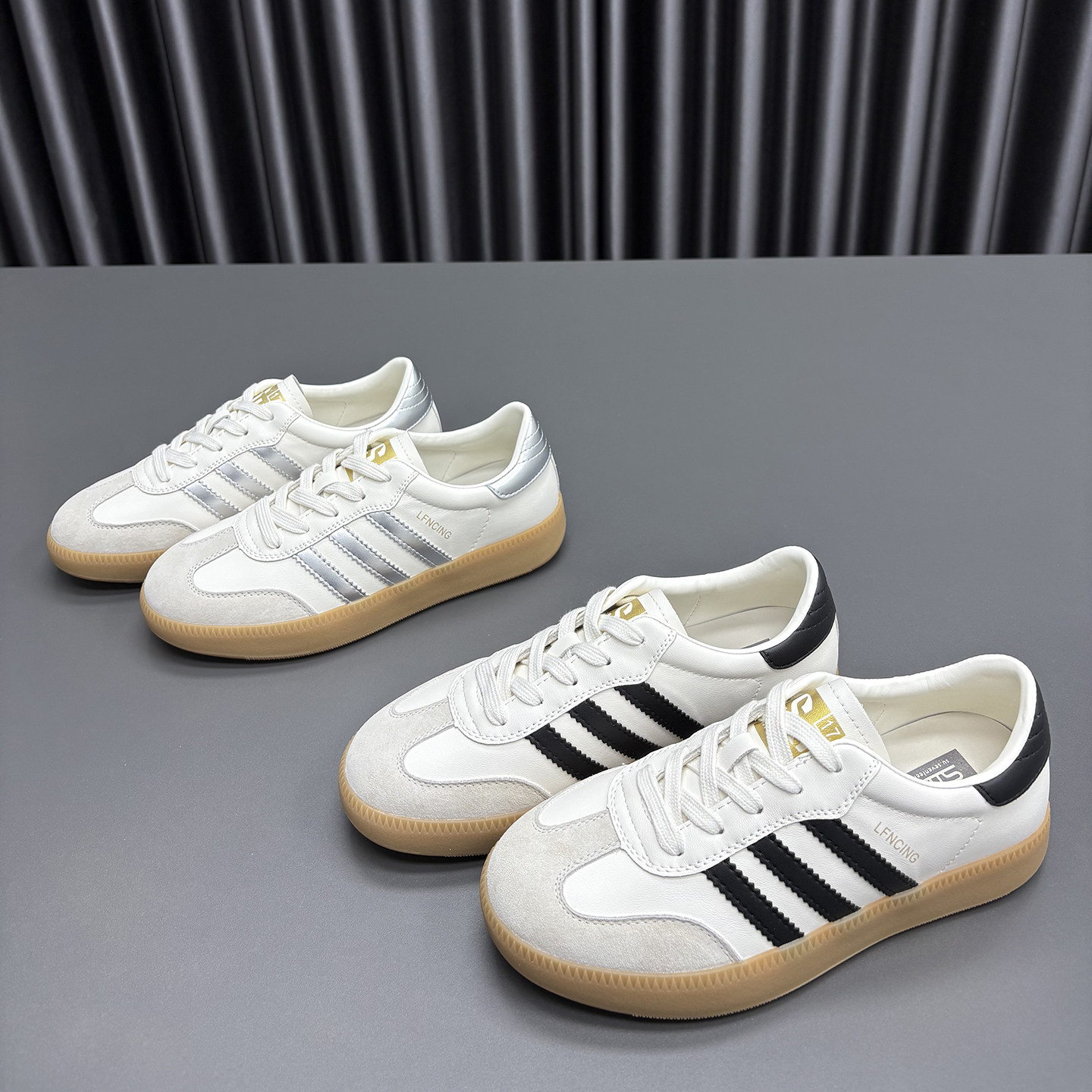 真皮时尚德训鞋女2026春季新款圆头厚底系带舒适牛皮休闲运动板鞋,女鞋,德训鞋,淘宝优惠券,粉丝福利购,淘宝优惠卷