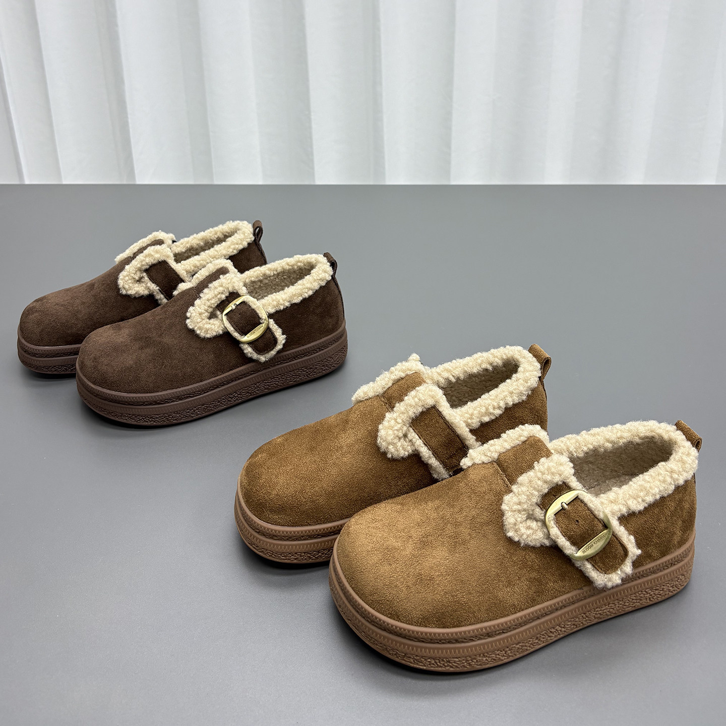 羊猄绒羊毛加绒勃肯鞋女2025冬季新款圆头厚底加厚保暖舒适棉鞋潮,女鞋,勃肯鞋/软木鞋,淘宝优惠券,粉丝福利购,淘宝优惠卷