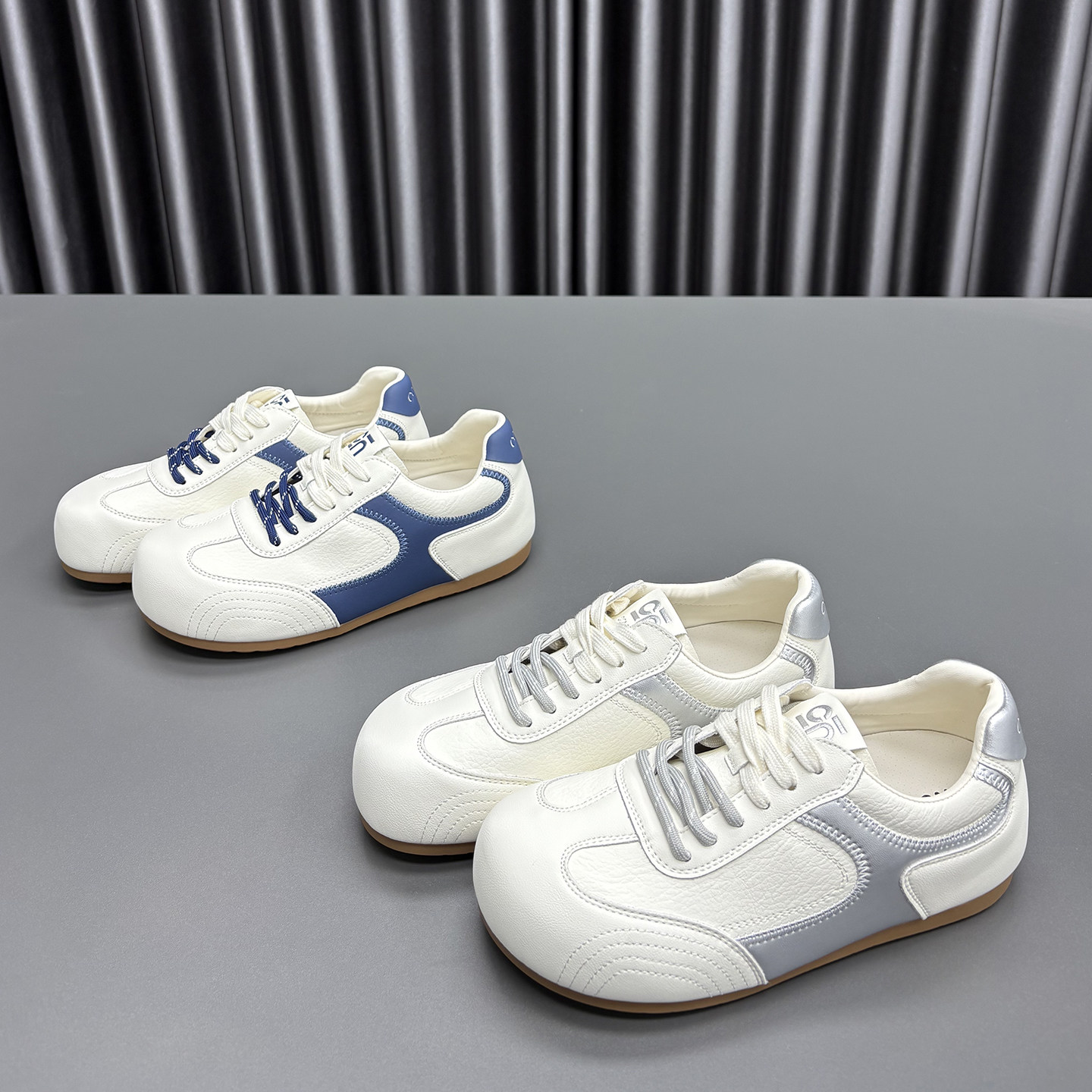 真皮德训鞋女2026春季新款圆头内增高厚底舒适牛皮时尚休闲板鞋潮,女鞋,德训鞋,淘宝优惠券,粉丝福利购,淘宝优惠卷