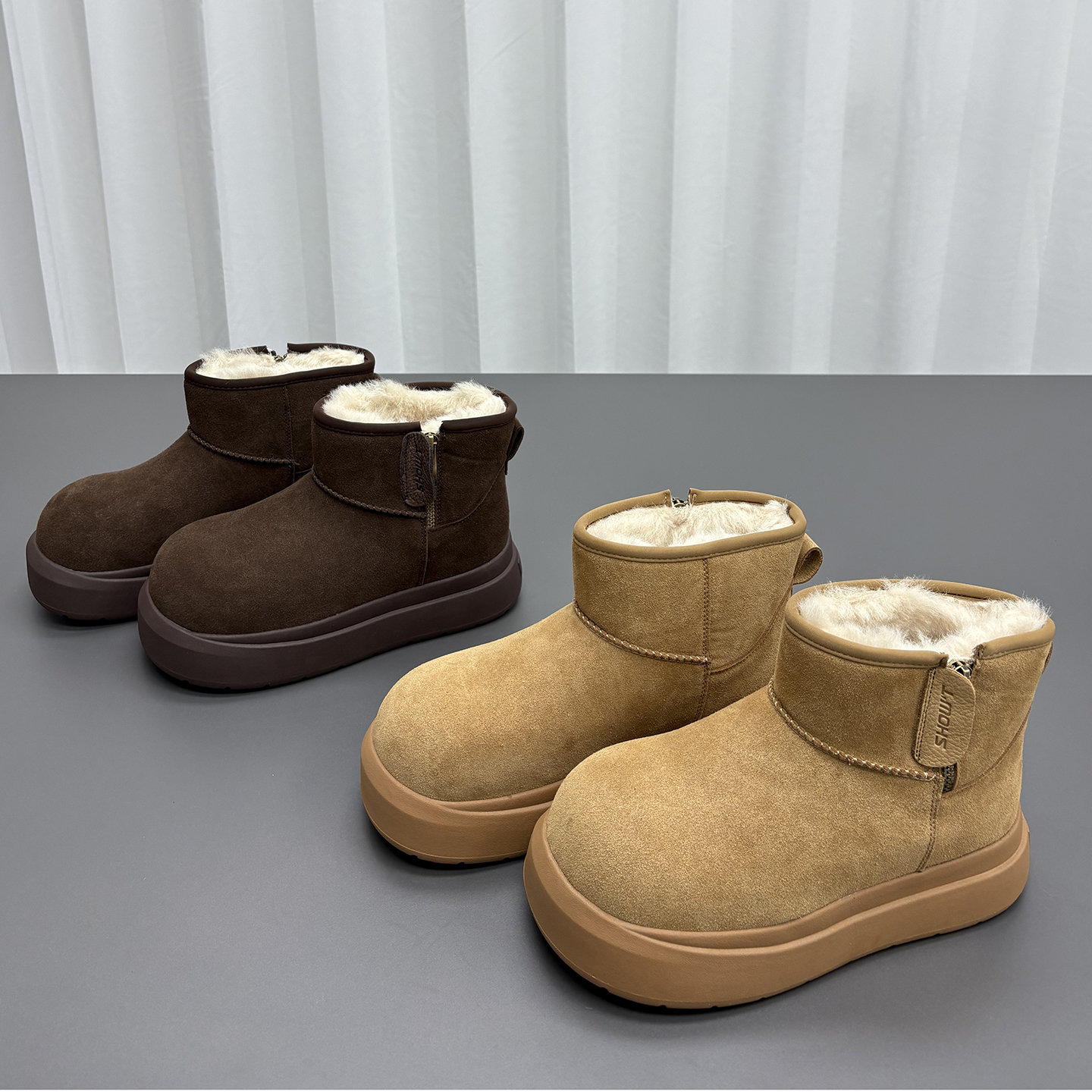 真皮羊毛雪地靴女2025冬季新款