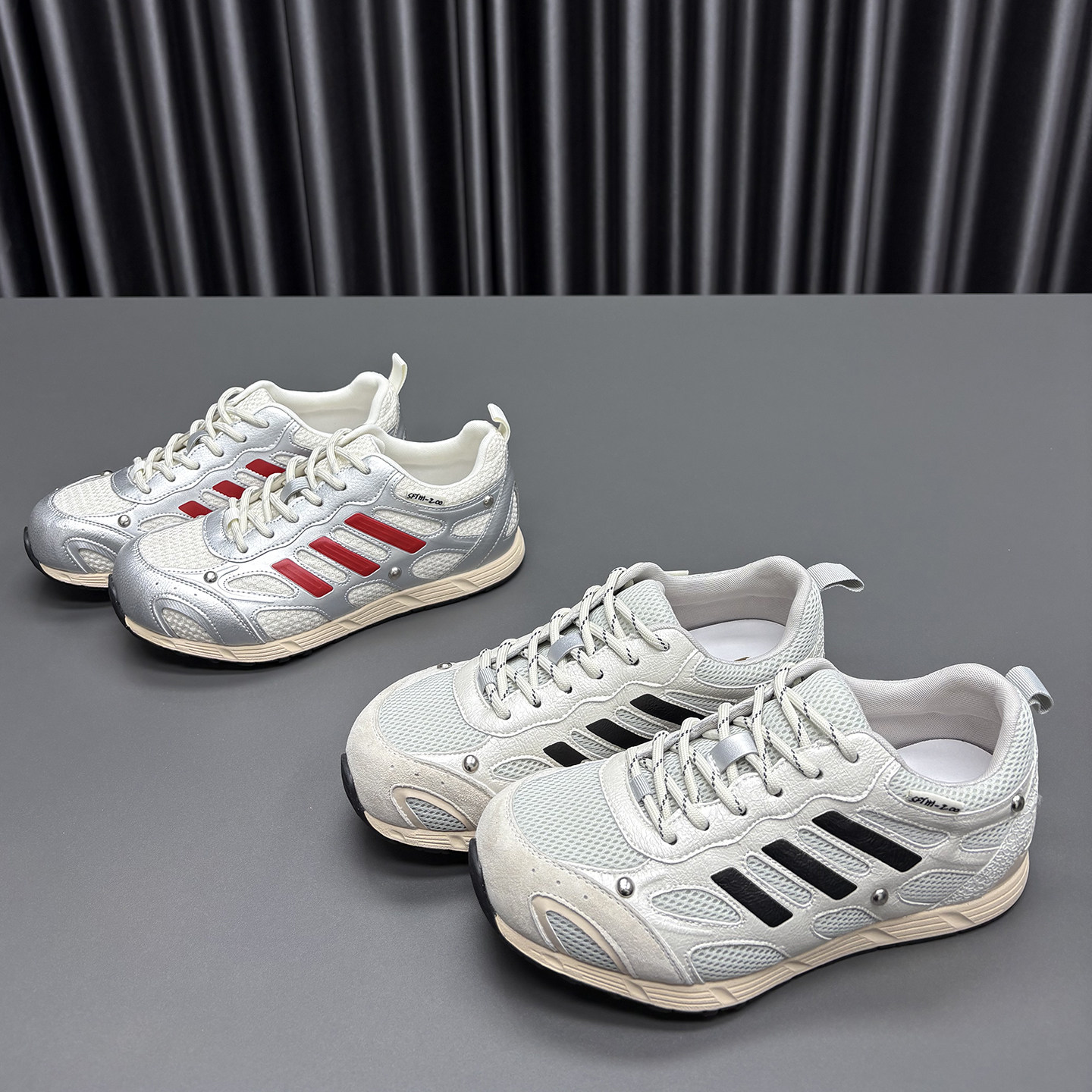 真皮网面阿甘鞋女2026春季新款圆头厚底透气牛皮时尚休闲运动鞋潮,女鞋,时尚休闲鞋,淘宝优惠券,粉丝福利购,淘宝优惠卷