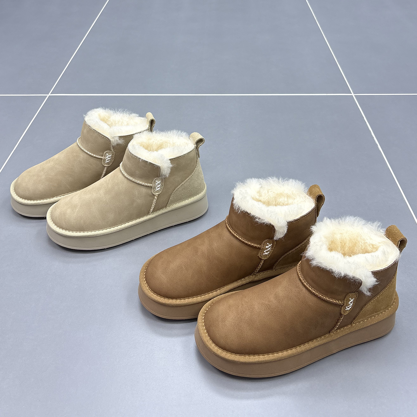 真皮羊毛雪地靴女2025冬季新款