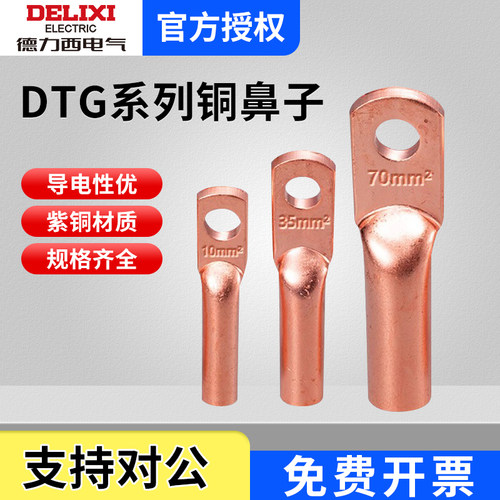 德力西紫铜加厚国标铜鼻子