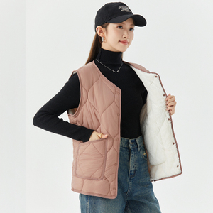 羽绒棉马甲女加绒加厚秋冬打底内胆保暖背心内穿大码坎肩棉袄外套