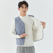 加绒打底内穿小棉袄保暖背心内胆修身 羽绒棉马甲男士 短款 内搭坎肩