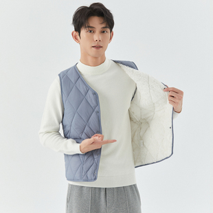 羽绒棉马甲男士短款加绒打底内穿小棉袄保暖背心内胆修身内搭坎肩