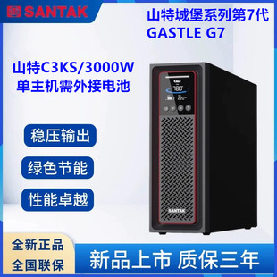 30分钟 主机 8小时配置 3KVA3000W在线式 山特UPS不间断电源C3KS