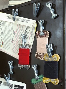 dulton金属磁铁夹 明信片夹子文件夹 磁吸夹冰箱贴 手帐夹封口夹