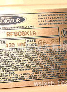 美国BINDICATOR液位计RF8O0X1A