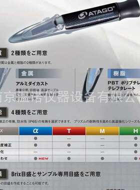 日本进口ATAGO爱拓MASTER-α高湿环境耐久性强手持式刻度折射仪