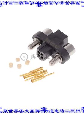 MHDAS2M004AE01 矩形连接器4POS接头2排1.27mm公引脚黑色压接镀金