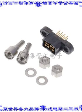 MHDAS2F008YDE50 针座连接器8POS插座2排1.27mm母形插口通孔直针