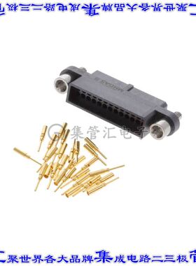 MHDAS2M026BE01 矩形连接器26POS接头2排1.27mm公引脚黑色压接镀