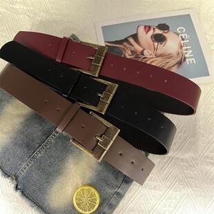 美式 腰带女复古美拉德收腰显瘦搭配裙子气质高级感皮带 辣妹风宽版