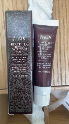 新包装！fresh馥蕾诗黑茶红茶夜间抗皱修复睡眠面膜15ml免洗