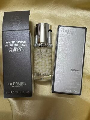 国内专柜LaPrairie莱珀妮白鱼子精华纯皙紧致珍珠囊精华液5ml29年