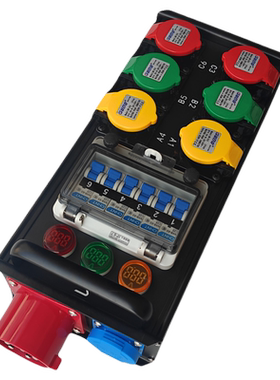 舞台演出6路电箱灯光音响16a防水电源硅箱LED大屏演出配电直通箱