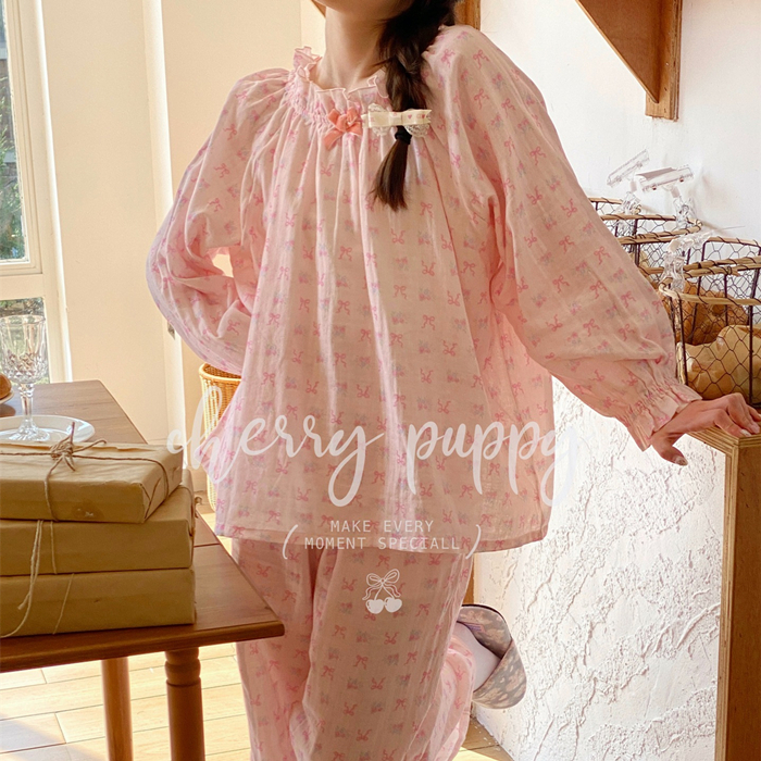 CHERRYPUPPY女纱布睡衣套装