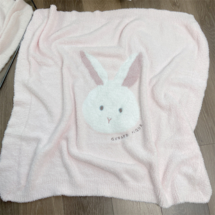 日系冰激凌柔软可爱小兔子系列宝宝软绵绵毯子午休毯抱毯粉色盖毯