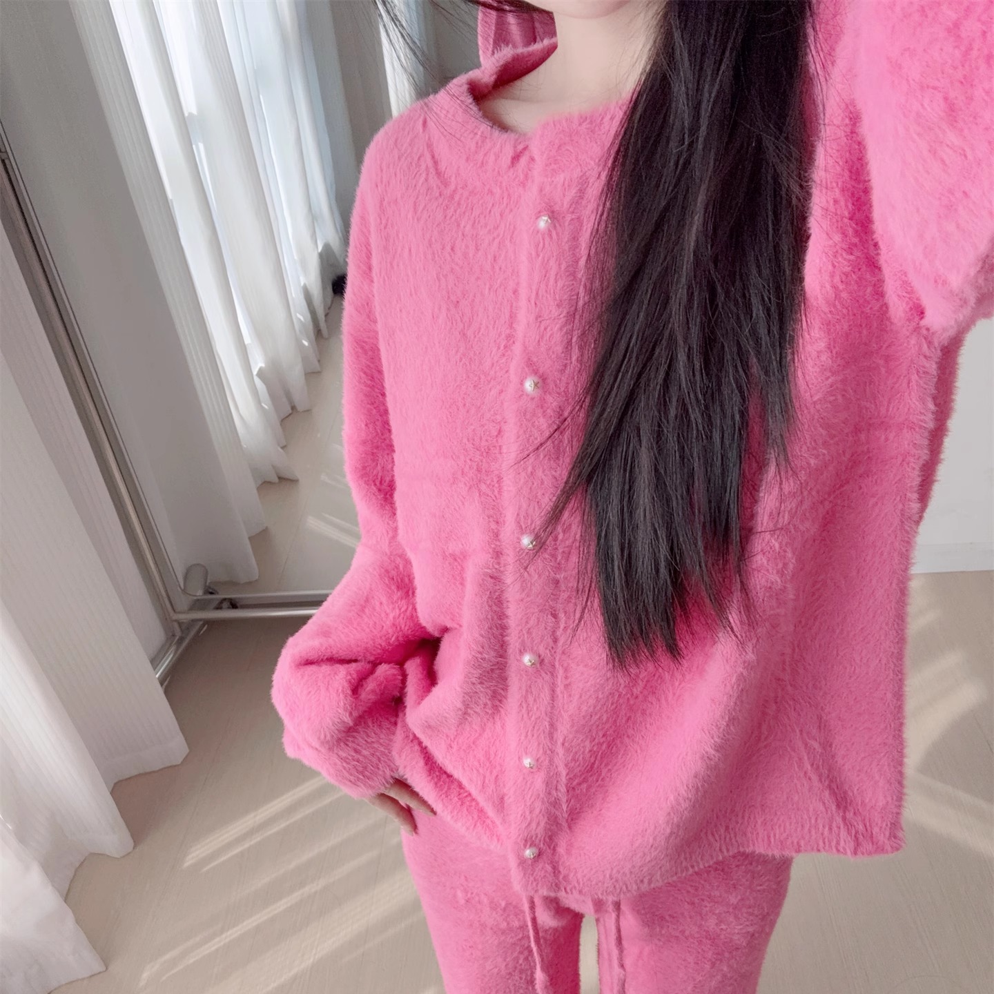 轻奢高级感防水貂家居服套装女士