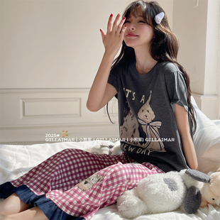 Gill Aimar小熊家正品 2025春夏新品 可爱酷狗狗睡衣女家居服套装