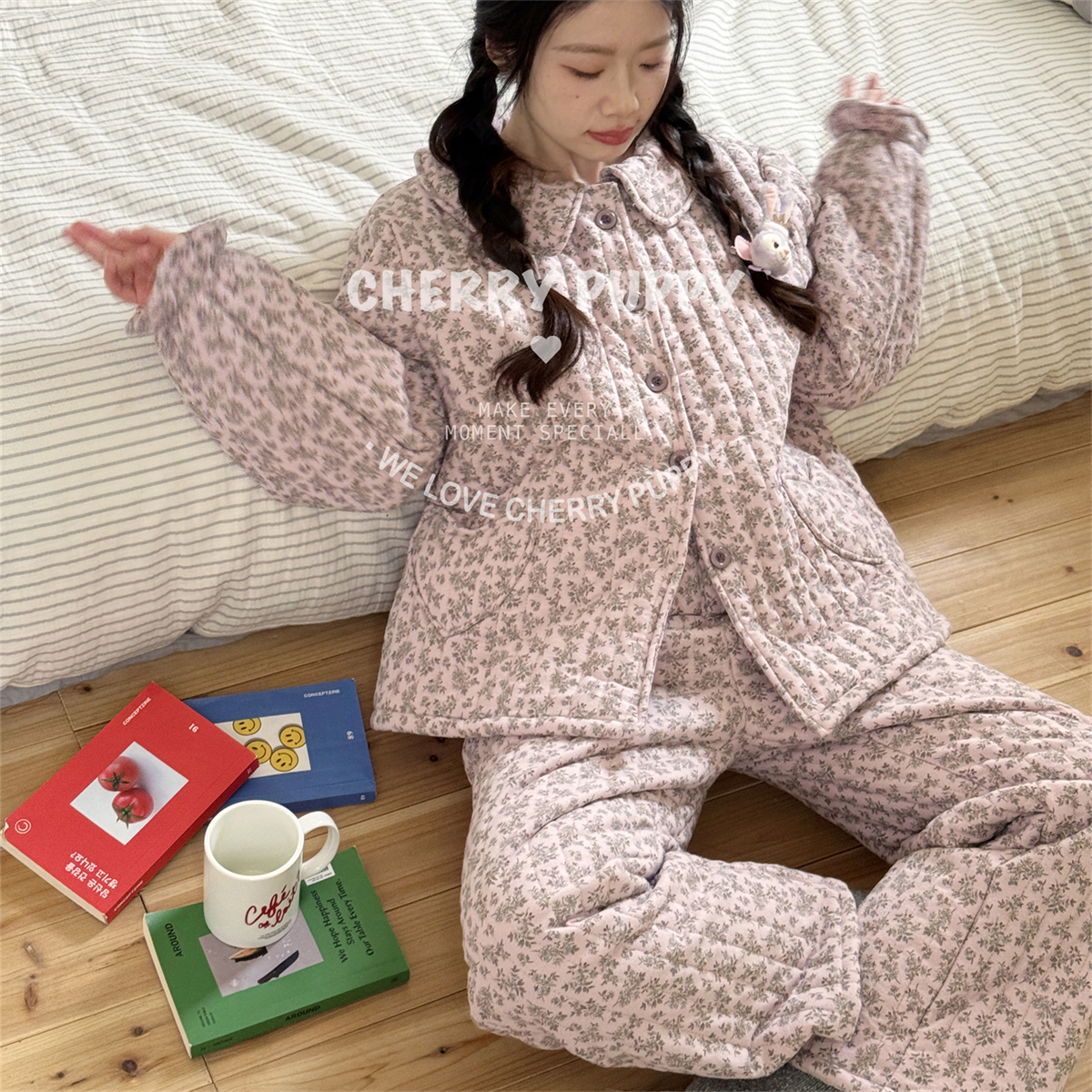 CHERRYPUPPY保暖棉袄睡衣居家服