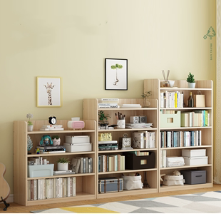 儿童书架置物架书桌面实木收纳整理架简易客厅卧室落地学生小书柜