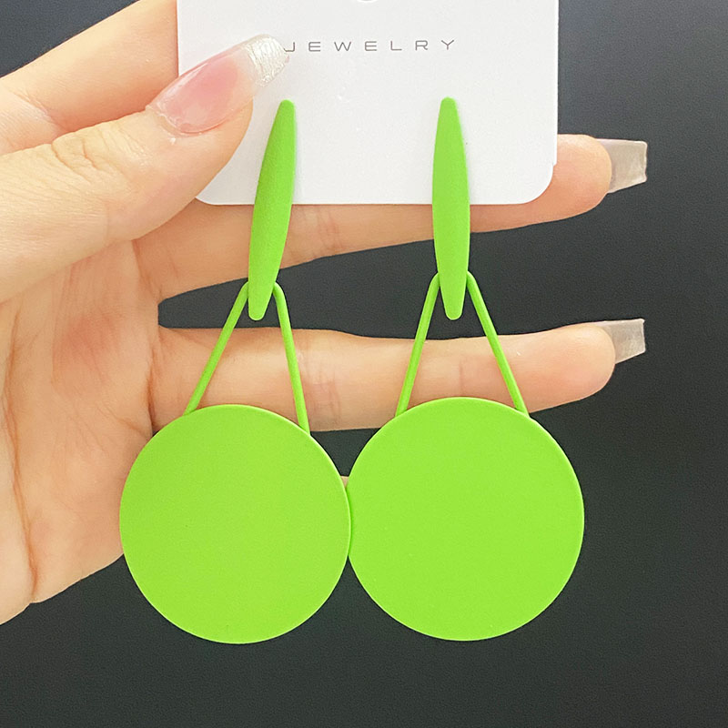 无日韩合金女喷漆撞色夸张时尚