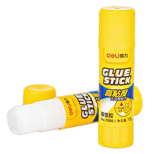 得力7102固体胶无甲醛高粘度强力固体胶透明固体胶棒21g高粘度办公胶水学生儿童幼儿园手工diy制作固定固体胶