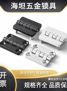 304不锈钢带螺柱合页铰链CL209-1/2C配电箱电柜锌合金沉孔合页