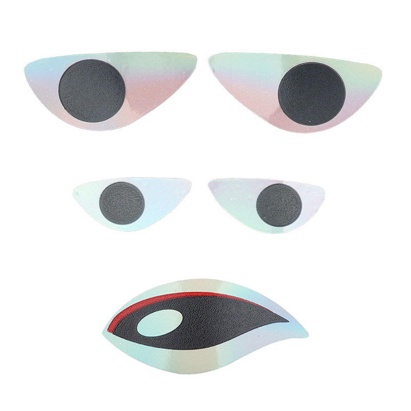 pet银平光镭射贴纸路亚海钓慢摇铁板假眼睛亮片假饵背胶仿真鱼眼